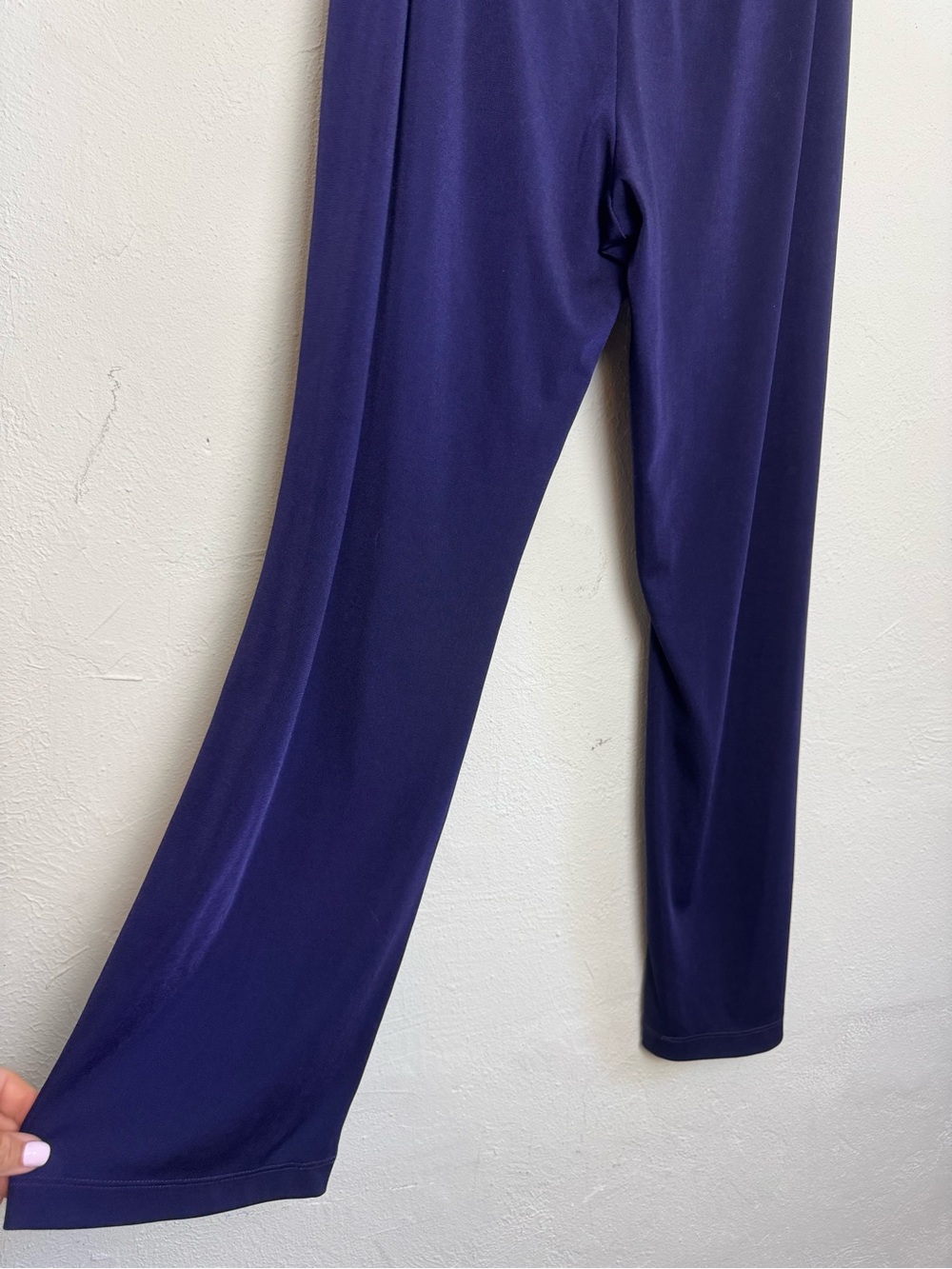 CHICOS Easywear Gorgeous Deep Indigo Purple Pants - Picture 3 of 8
